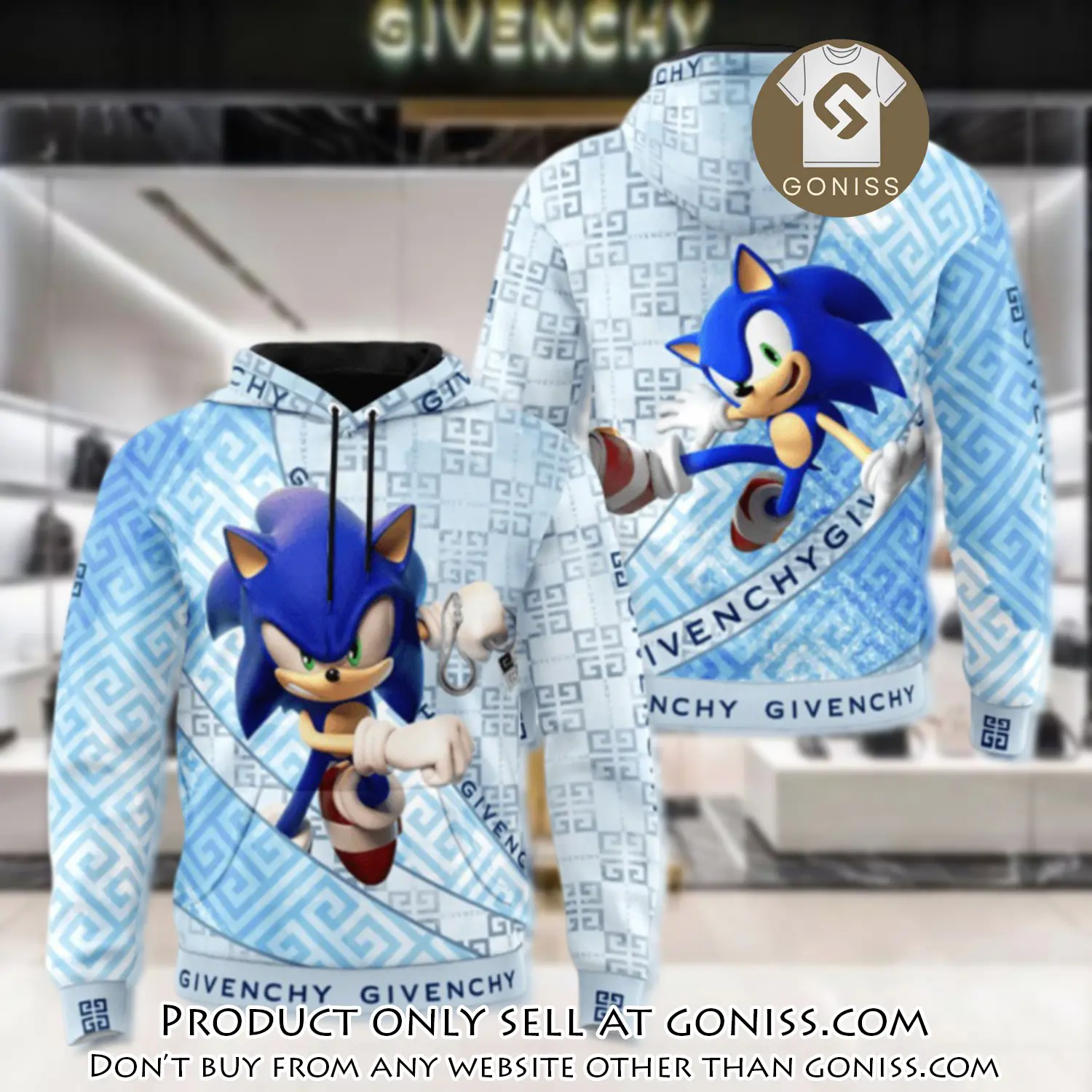 Givenchy sonic unisex hoodie luxury brand gifts  jh1860 gn0035116